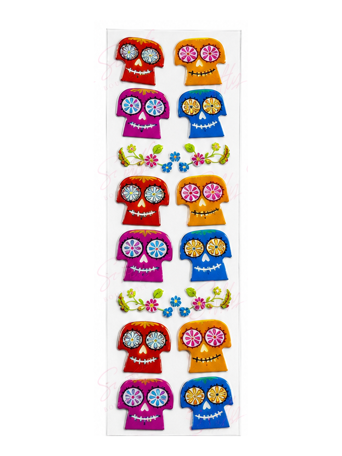 105-Sugar Skulls UV DTF pen wrap