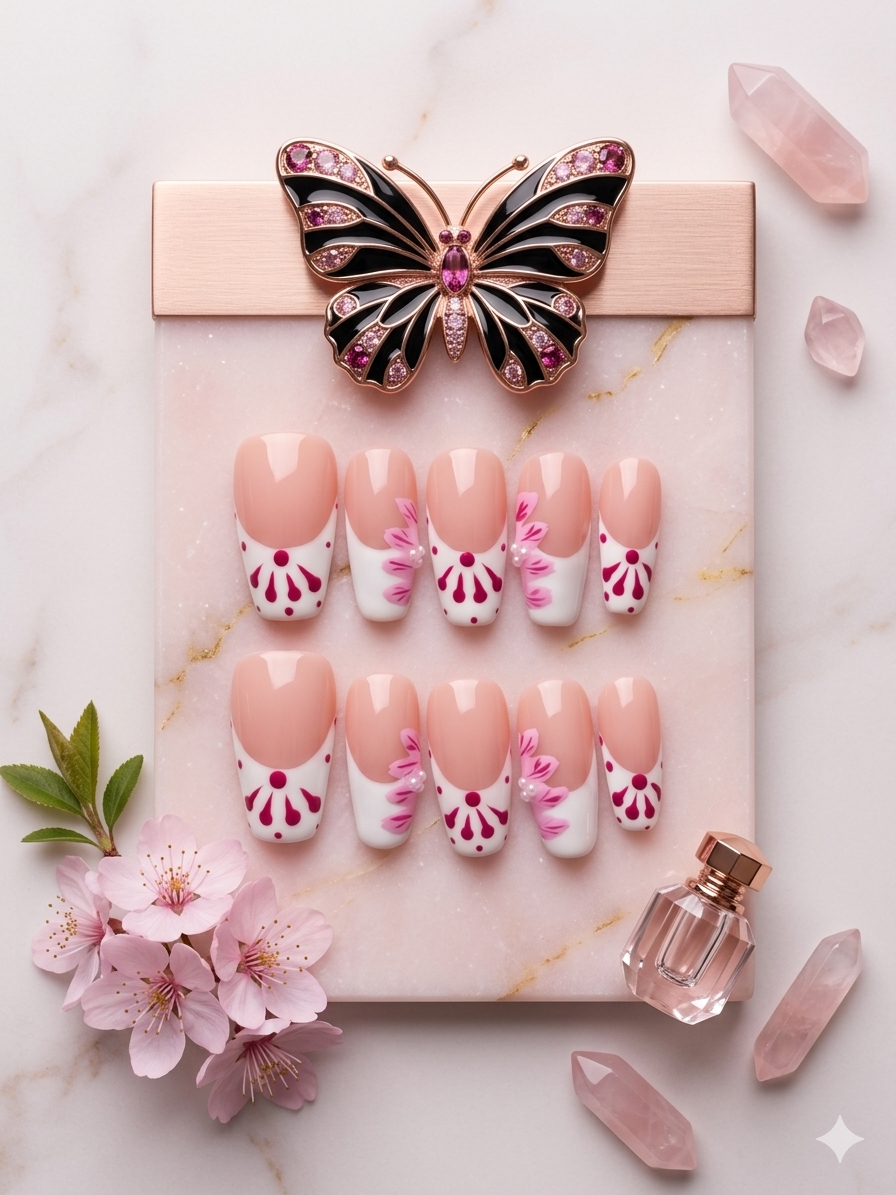 Blush Petal French Tips