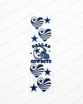 122-Dallas Cowboys Hearts UV DTF pen wrap