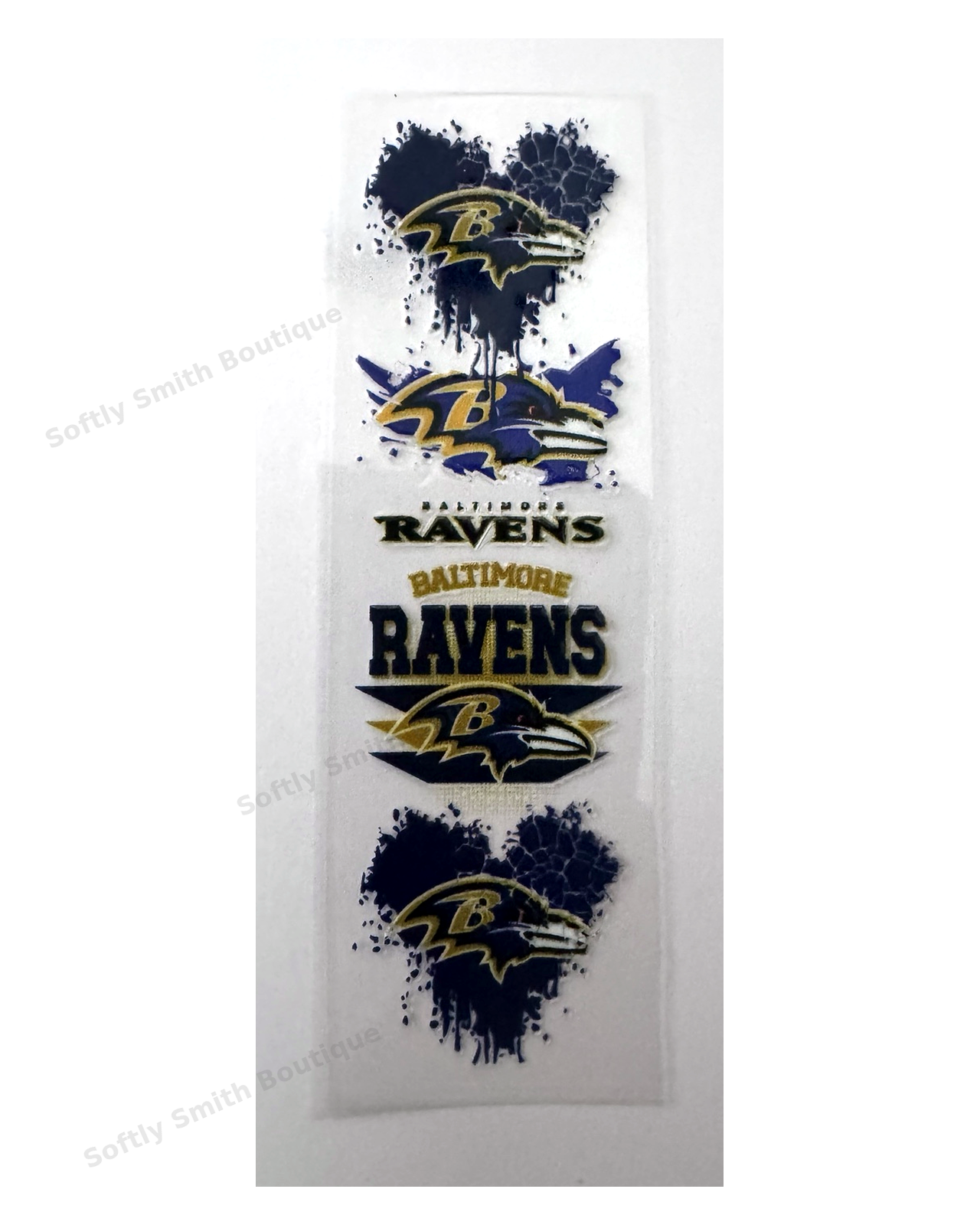 128 Baltimore Ravens UV DTF pen wrap
