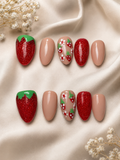 Berry Bliss Luxe (Short Almond) Press-On Nails🍓✨