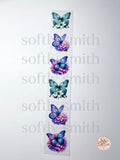 Butterfly and hydrangea UV DTF kiss cut wrap strip with six designs