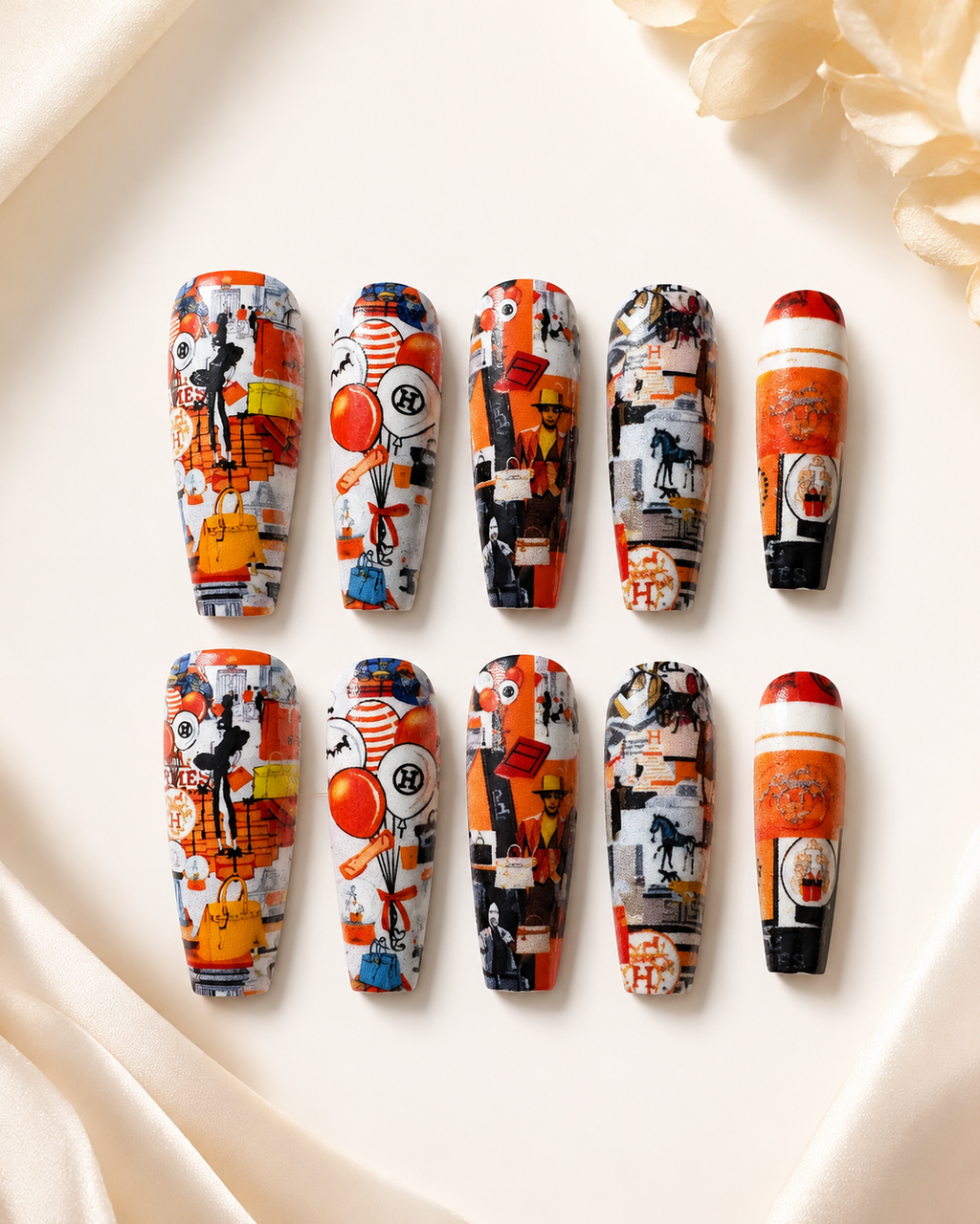 10-Set Fashion Press-On Nail Bundle | Size Medium