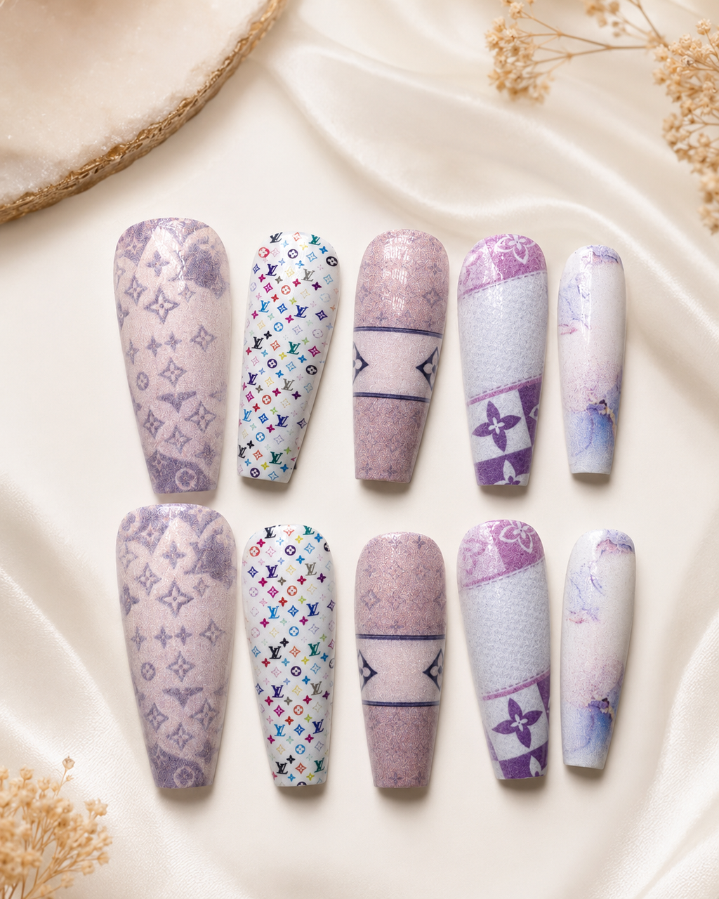 10-Set Fashion Press-On Nail Bundle | Size Medium
