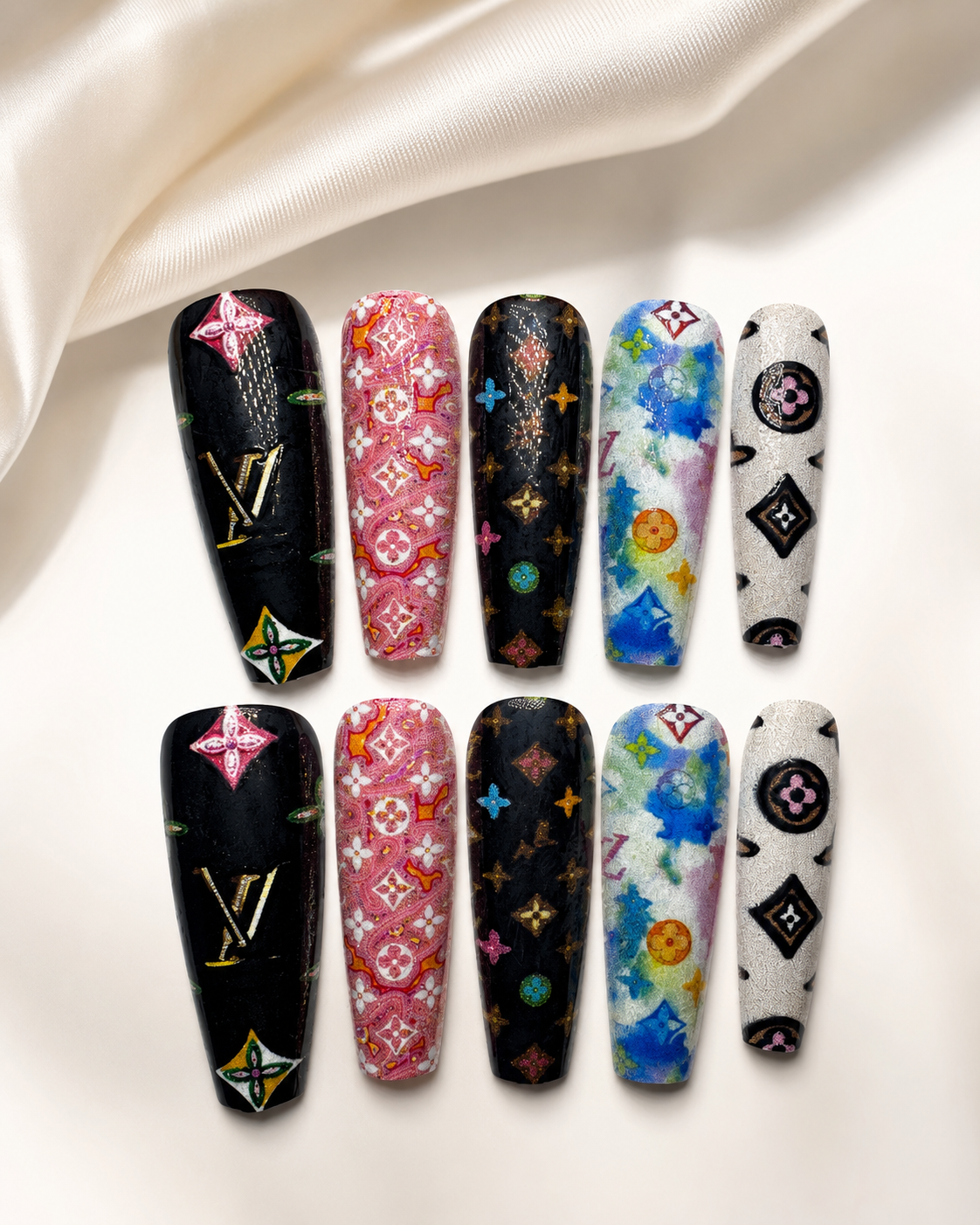 10-Set Fashion Press-On Nail Bundle | Size Medium