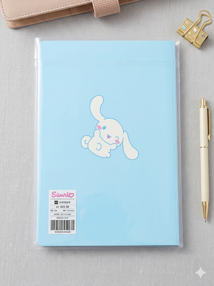 Blue Happy Time Friends A5 Notebook