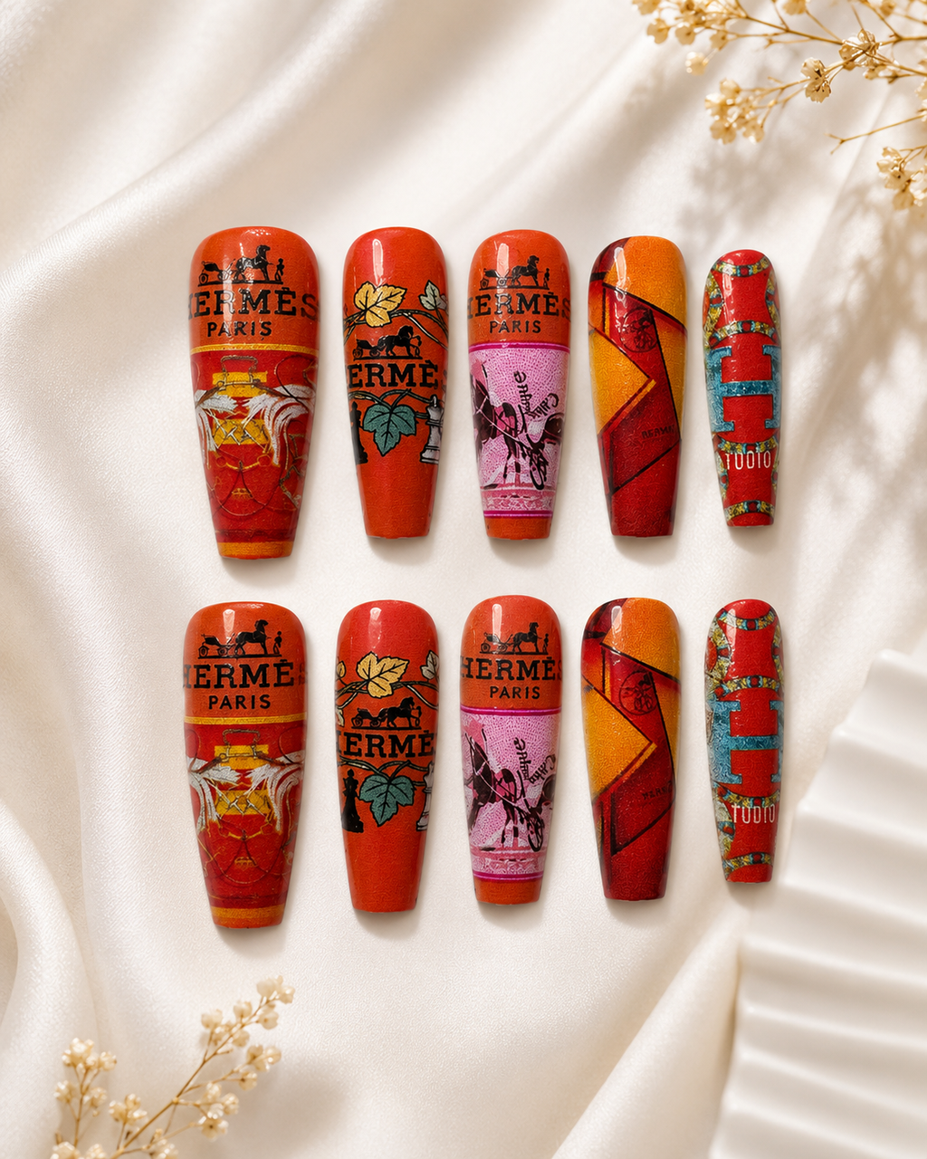 10-Set Fashion Press-On Nail Bundle | Size Medium