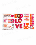 Orange and pink donut coffee love 16oz UV DTF wrap