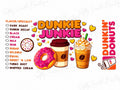 Dunkie Junkie coffee order checklist 16oz UV DTF wrap