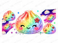 Rainbow glitter dumpling 16oz UV DTF wrap