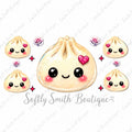 544 Cream heart dumpling 16oz UV DTF wrap