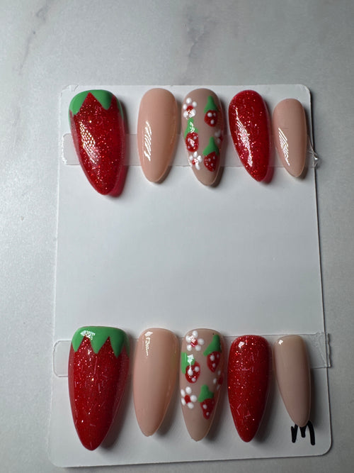 Berry Bliss Luxe Press-On Nails🍓✨