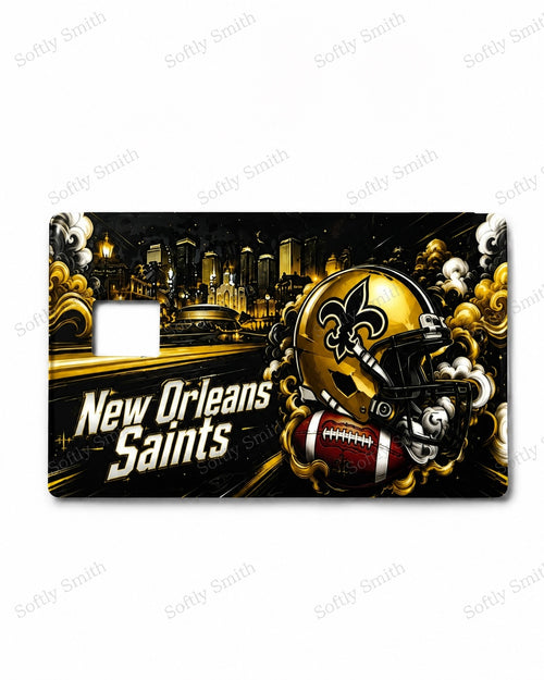 New Orleans Saints UV DTF credit card wrap