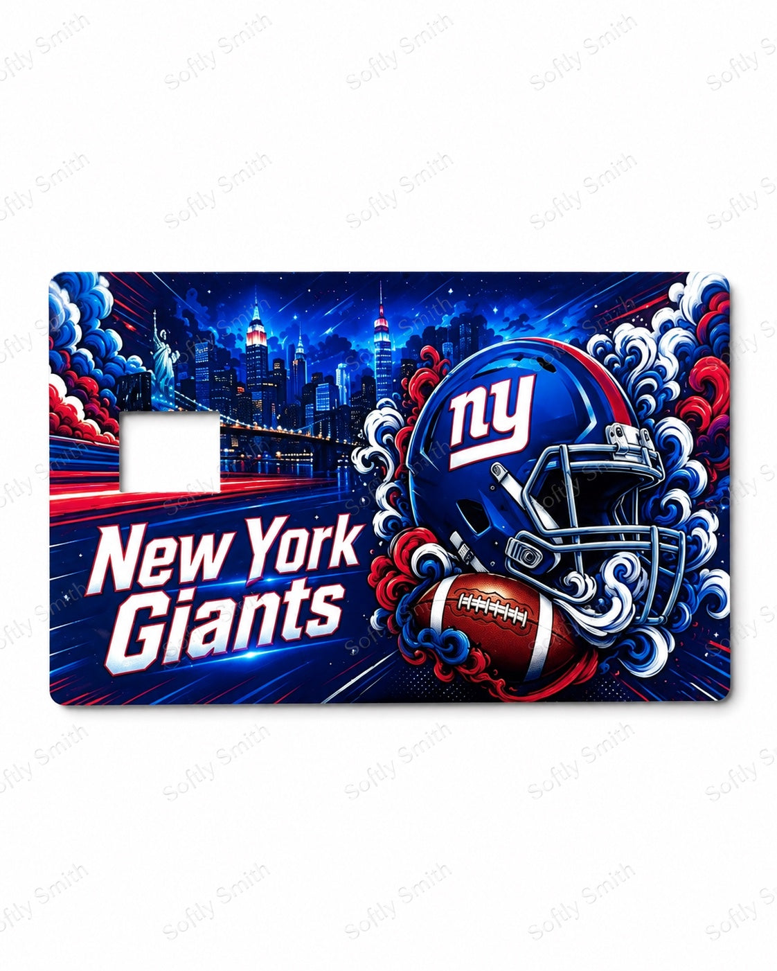 New York Giants UV DTF credit card wrap