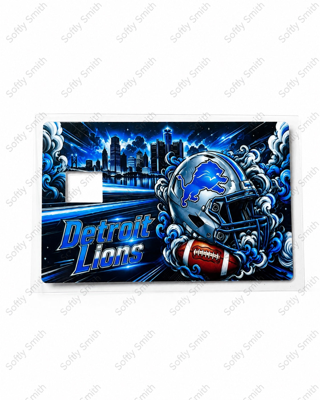 Detroit Lions UV DTF credit card wrap