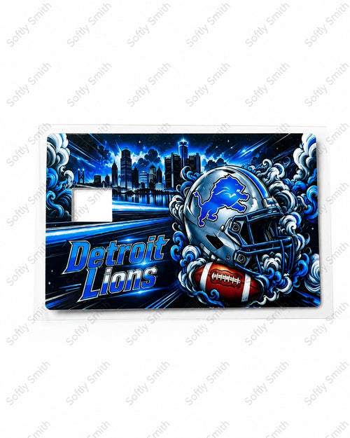Detroit Lions UV DTF credit card wrap