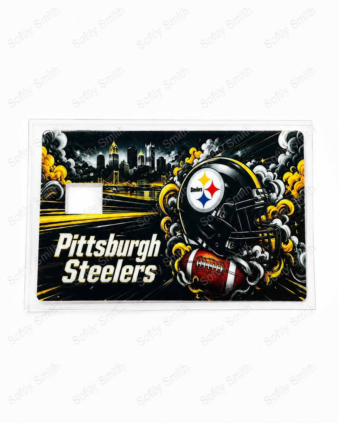 Pittsburgh Steelers UV DTF credit card wrap
