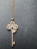 Luxe Clover Key Pendant Necklace