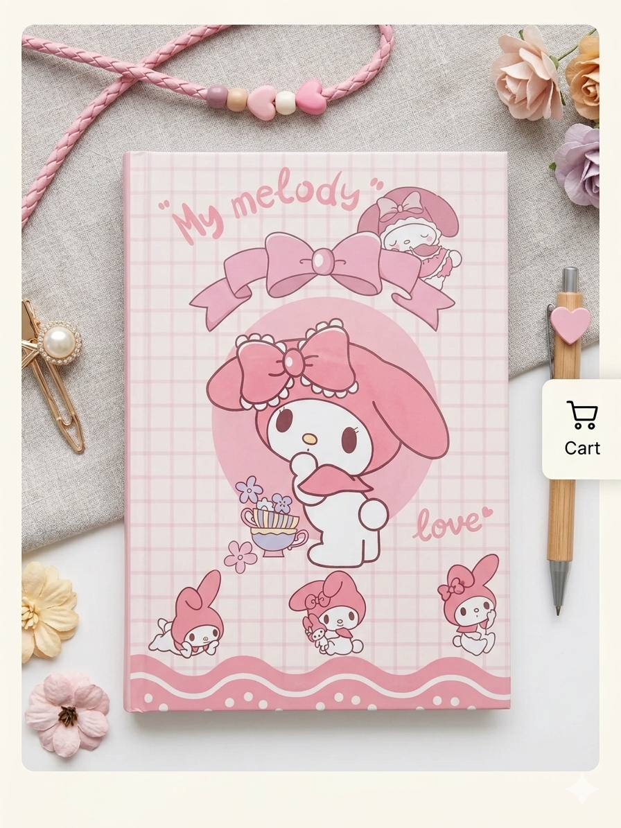Pink Melody Love A5 Notebook