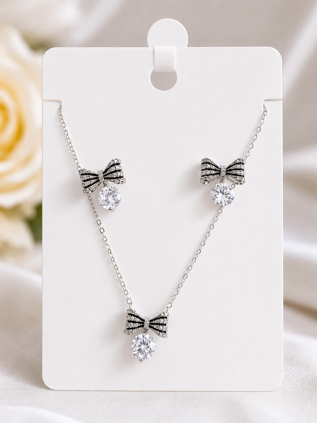 Midnight Bow Crystal Set
