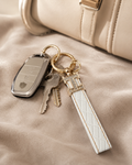 Luxe Quilted Wristlet Keychain Charm