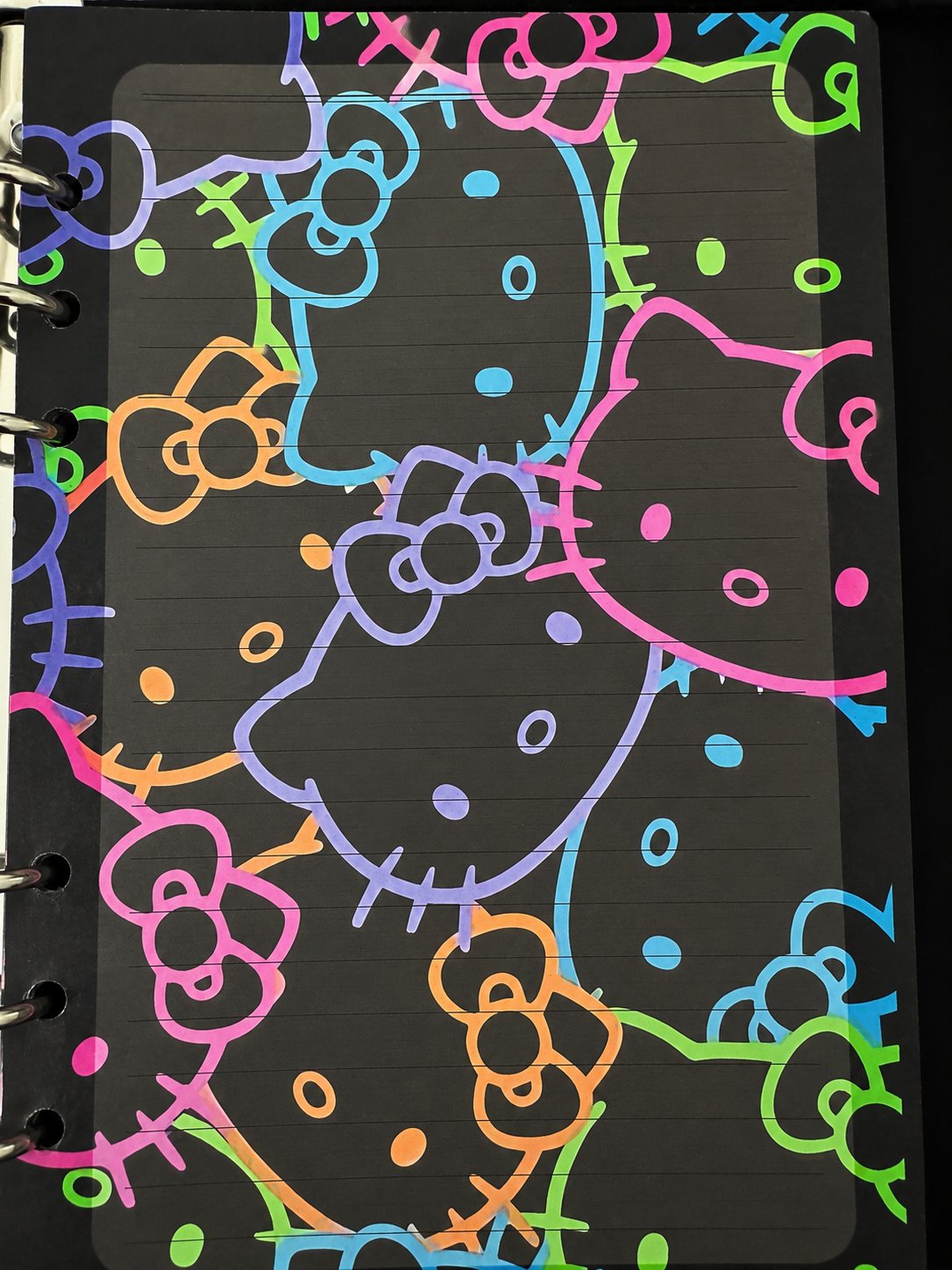 Midnight Kitty Glow A5 Binder