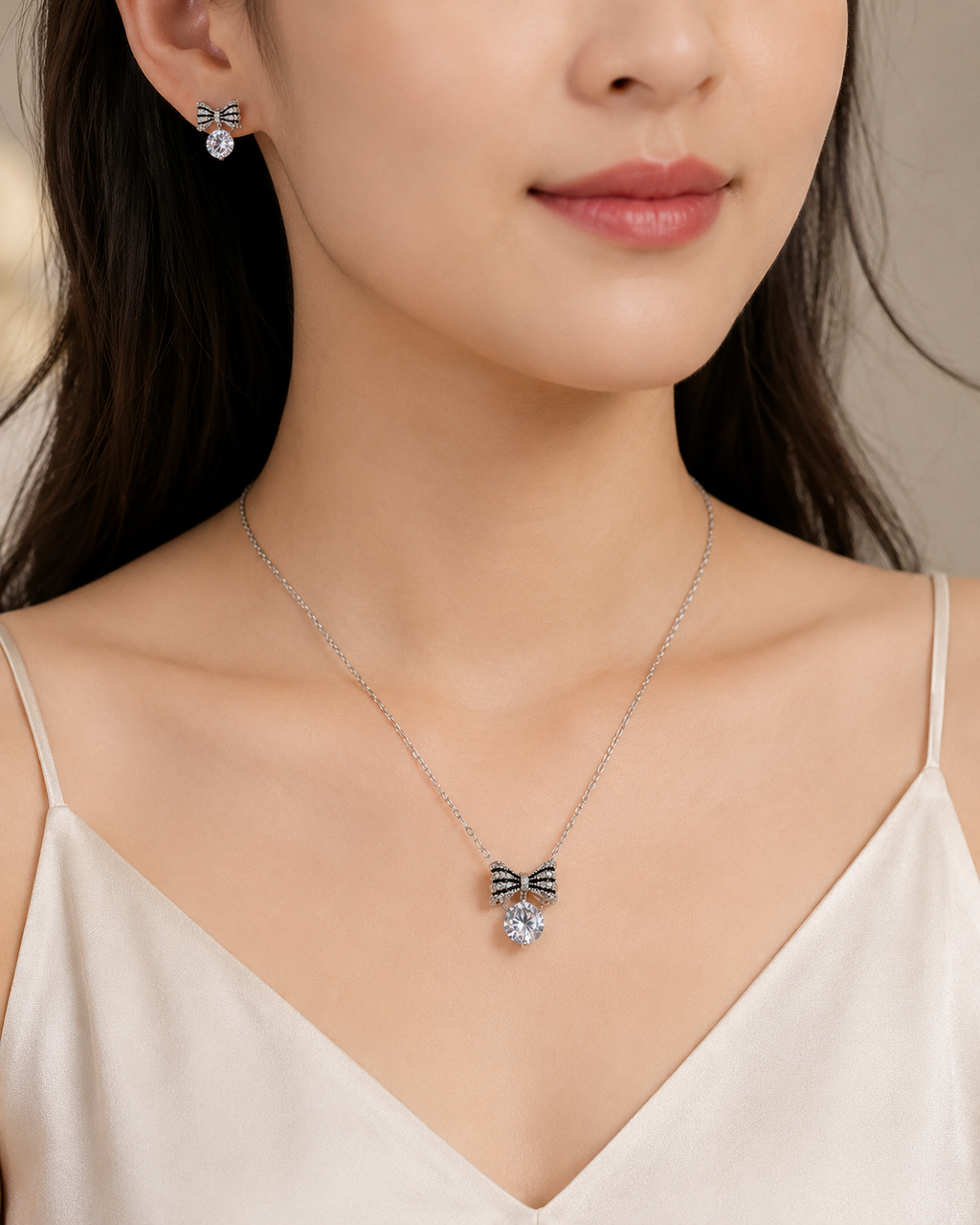 Midnight Bow Crystal Set