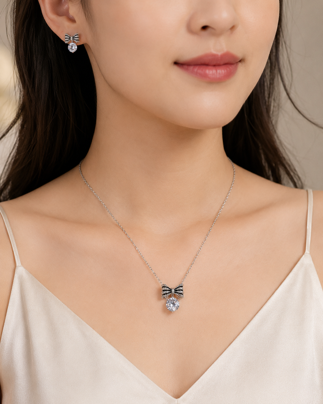 Midnight Bow Crystal Set