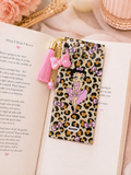 Leopard Bow Glam Tassel Bookmark