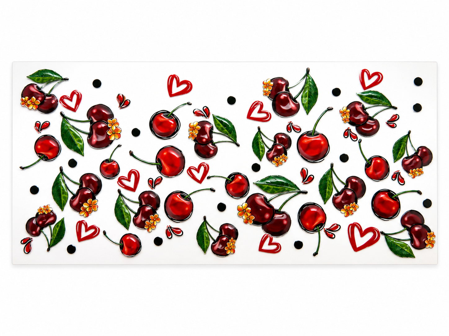16 oz Cherry UV DTF Cup Wraps