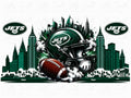 New York Jets football 16oz UV DTF wrap design