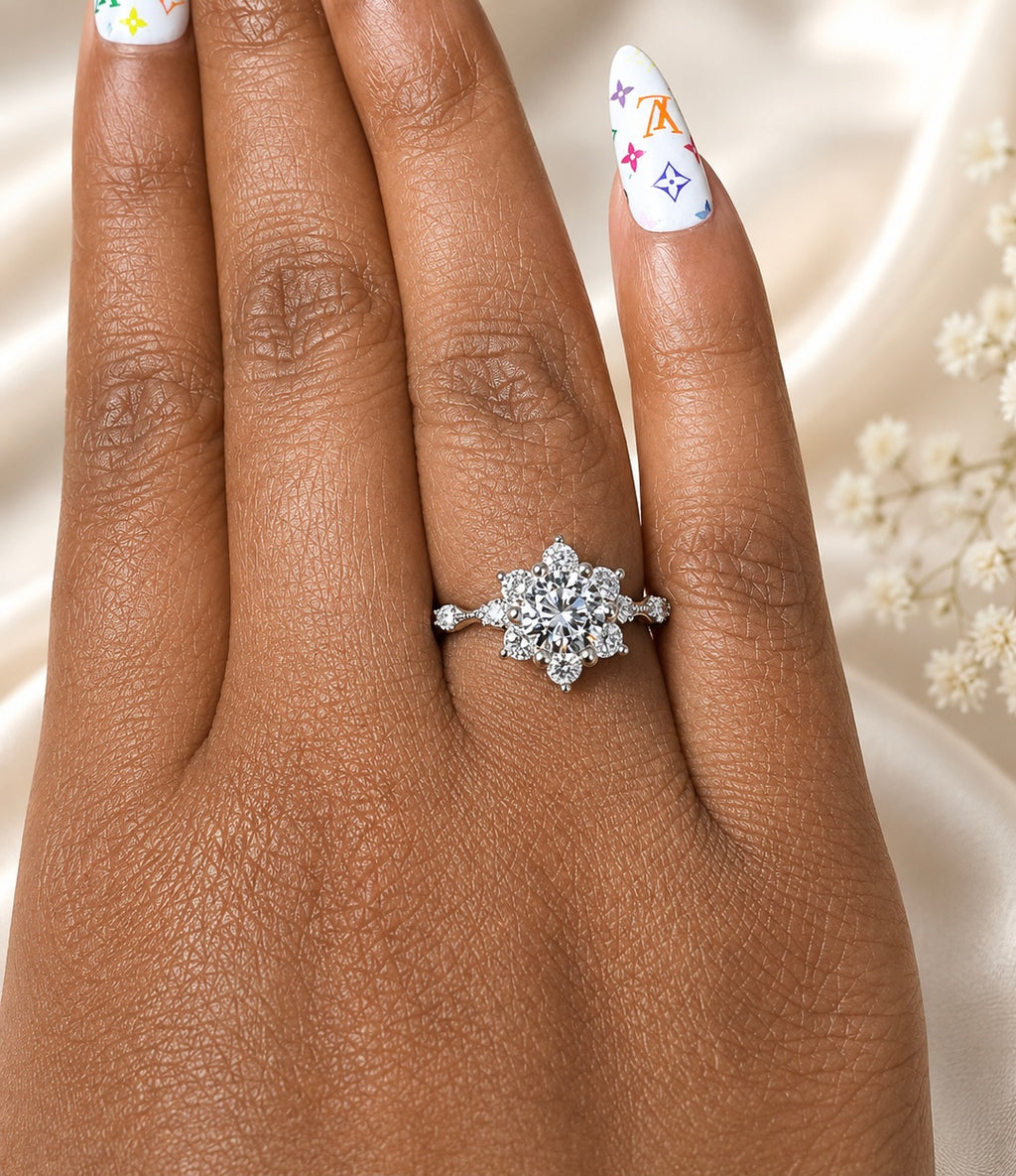 Celeste Bloom Moissanite Ring