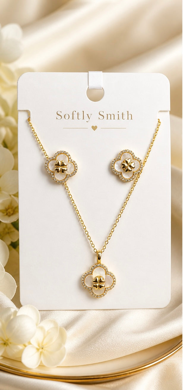 Mother of Pearl Clover Set