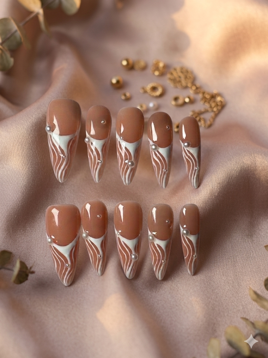 Pearl Veil Press-On Nails