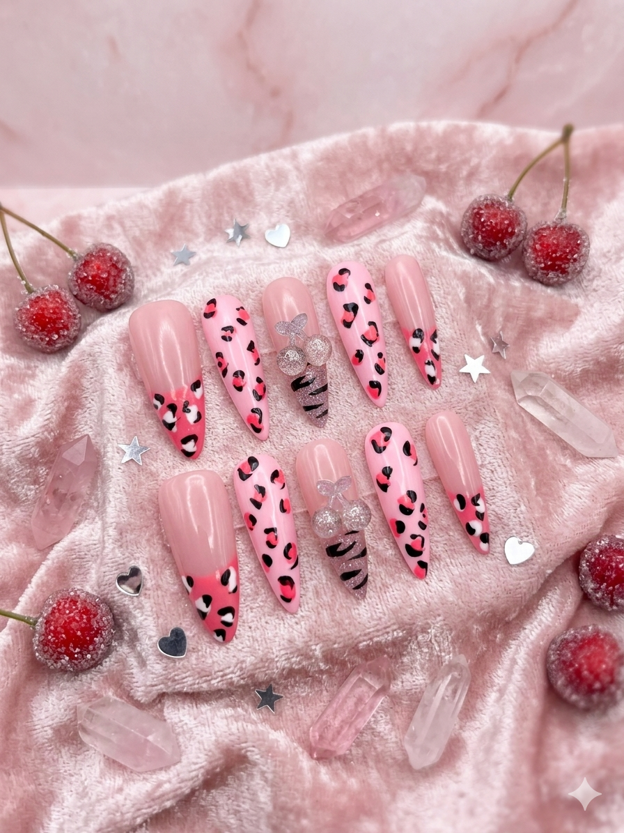 Cherry Leopard Luxe Set