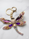 Violet Glow Dragonfly Charm
