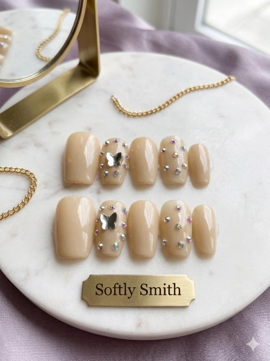 Butterfly Blush Crystal Set