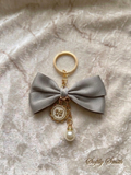 Slate Bow Charm Keychain