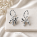 Soft Balloon Pup Earrings – Silver