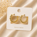 Soft Twist Hoop Earrings – Gold
