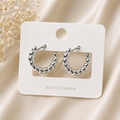 Soft Twist Hoop Earrings – Silver