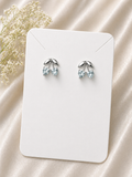 Soft Cherry Sparkle Stud Earrings – Blue