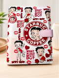 Retro Cartoon Coffee Girl A5 Binder