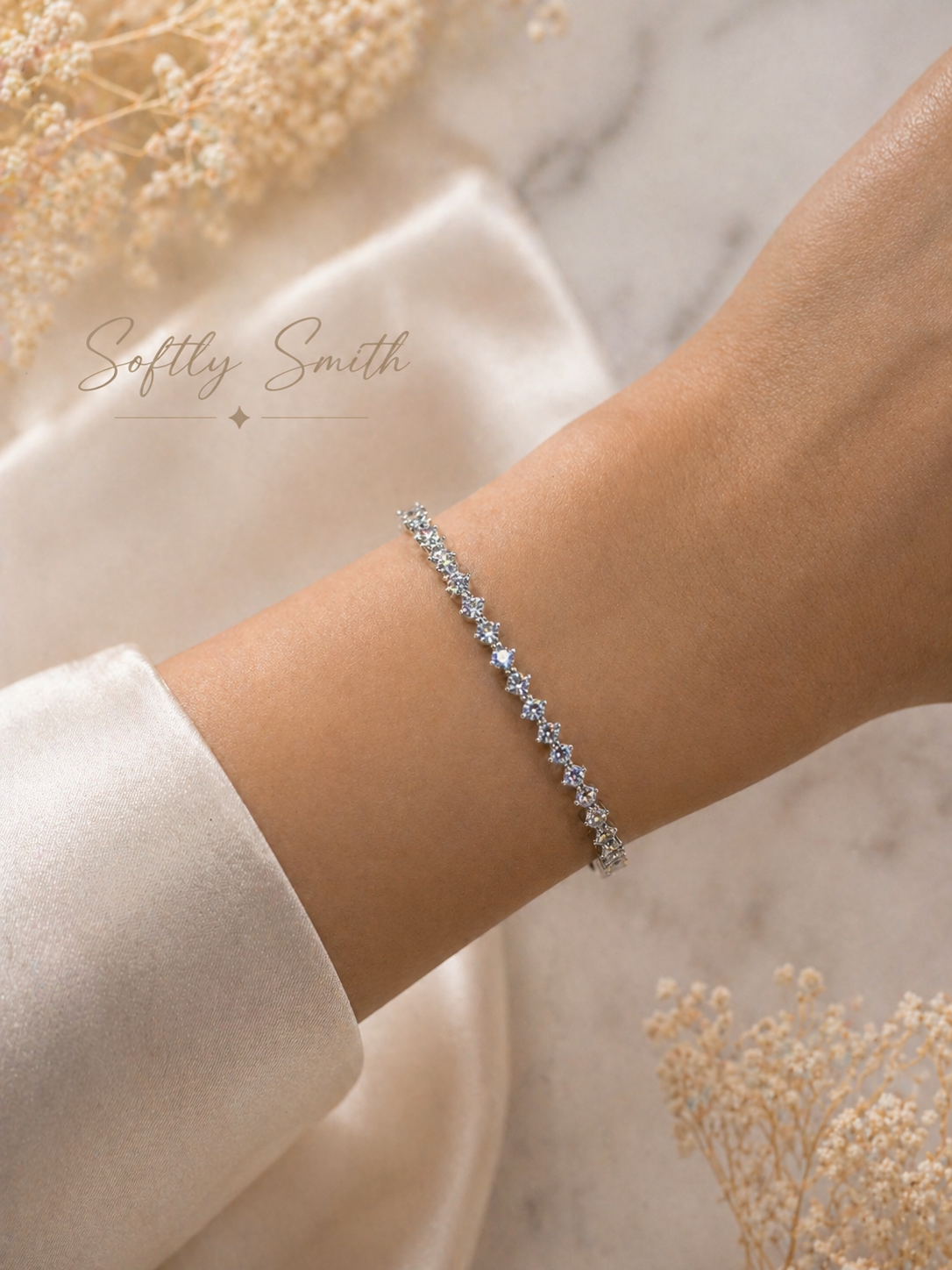 Geometric Tennis Bracelet