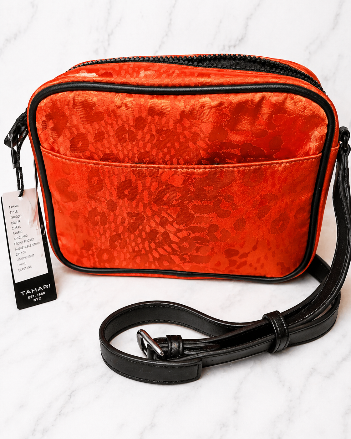 Orange Leopard Crossbody Bag