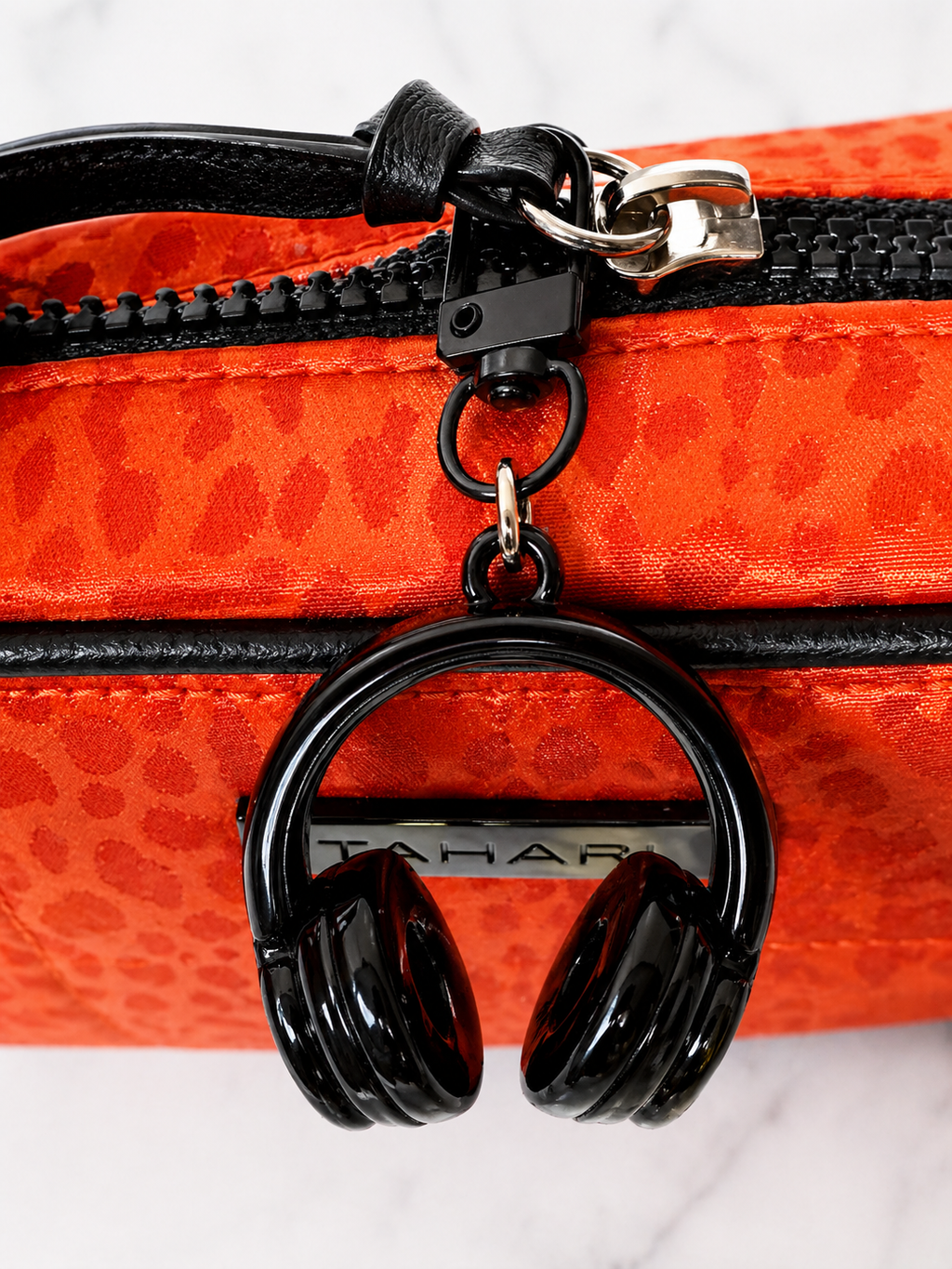 Orange Leopard Crossbody Bag