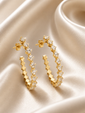 Golden Veil Hoop Earrings