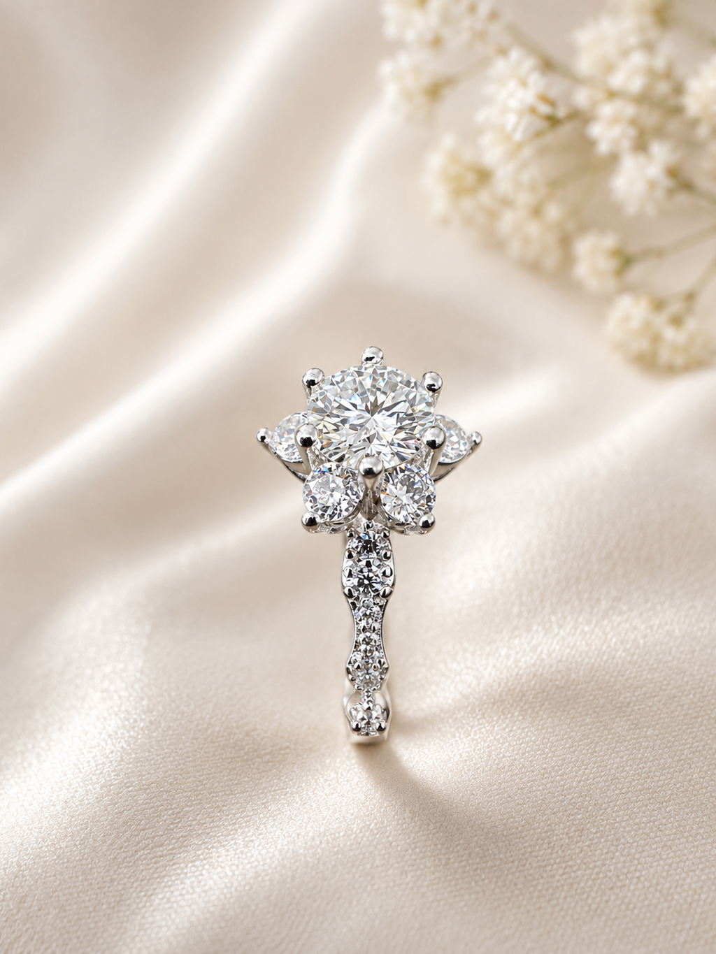 Celeste Bloom Moissanite Ring