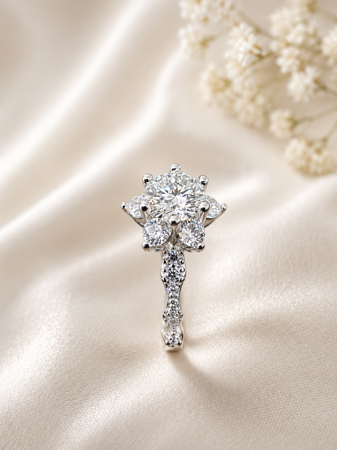 Celeste Bloom Moissanite Ring