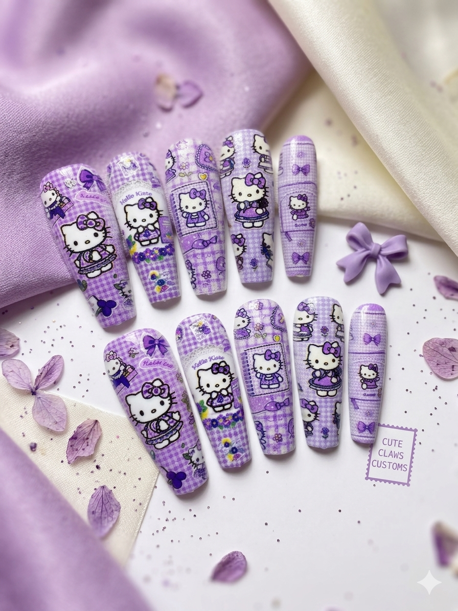 Lavender Kitty Picnic